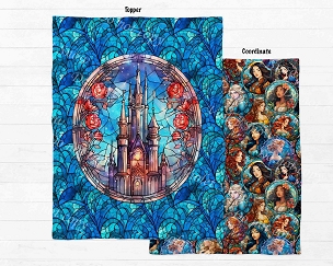 Stained Glass Castle Blanket Panel